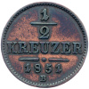 1/2 Krejcar 1851-E-1879-1