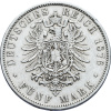 2409 wuerttemberg 5 marka 1876 f