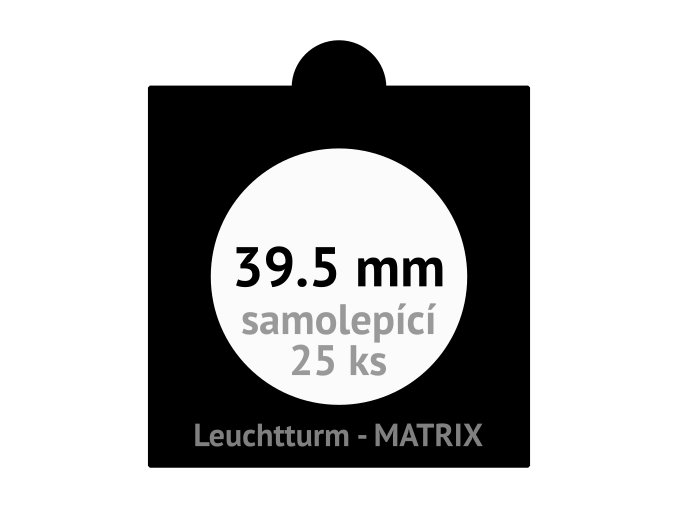 matrix cerne samolepici mincovni ramecky na mince prumer 39 5 mm baleni 25 ks 5x5 cm leuchtturm 345694 lighthouse