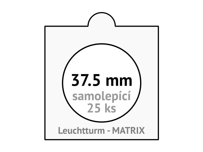 matrix bile samolepici mincovni ramecky na mince prumer 37 5 mm baleni 25 ks 5x5 cm leuchtturm 301979 lighthouse