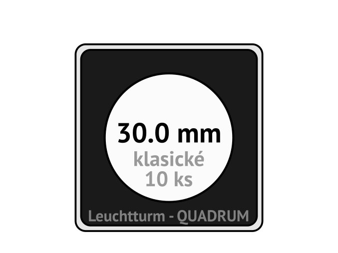 quadrum klasicke hranate kapsle 30 mm na mince ctvercove bublinky mincovni pouzdra 50x50 mm 10ks leuchtturm 330443 lighthouse