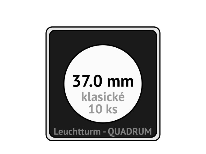quadrum klasicke hranate kapsle 37 mm na mince ctvercove bublinky mincovni pouzdra 50x50 mm 10ks leuchtturm 330823 lighthouse