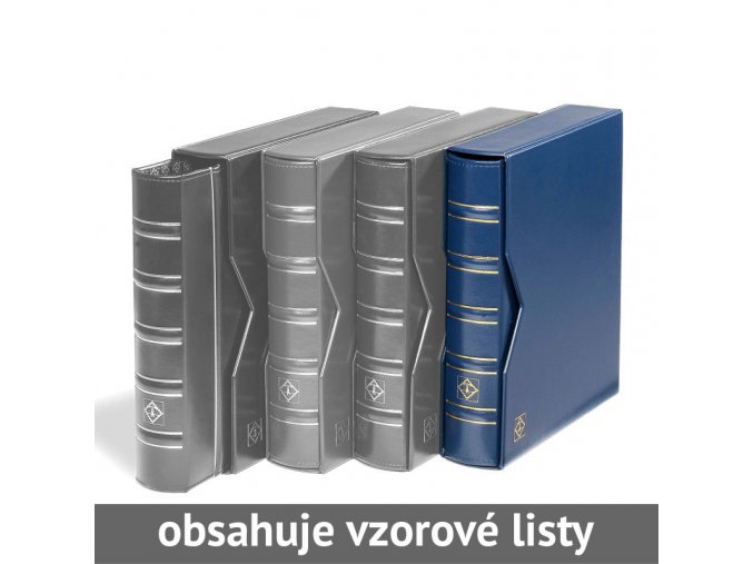 optima classic modre mincovni album s kazetou 10 vzorovych listu leuchtturm 321845 lighthouse
