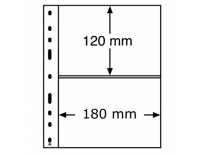 pruhledne albove listy optima 2c 2 vodorovne kapsy na velke bankovky 180x120 mm obaly folie papirove penize leuchtturm 309942 lighthouse