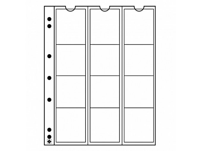 pruhledne albove listy numis 44 obaly na 12 minci do 44mm folie do albumu numis leuchtturm 315584 lighthouse