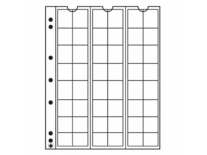 pruhledne albove listy numis 17 obaly na 48 minci do 17mm folie do albumu numis leuchtturm 301127 lighthouse