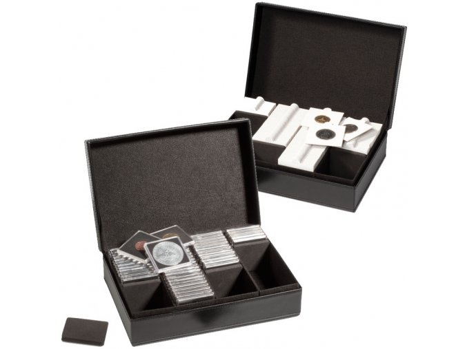 presidio quadrum 100 box na ctvercove mincovni kapsle quadrum krabicka na kartonove mincovni ramecky papirove 50x50 leuchtturm 340969 lighthbox