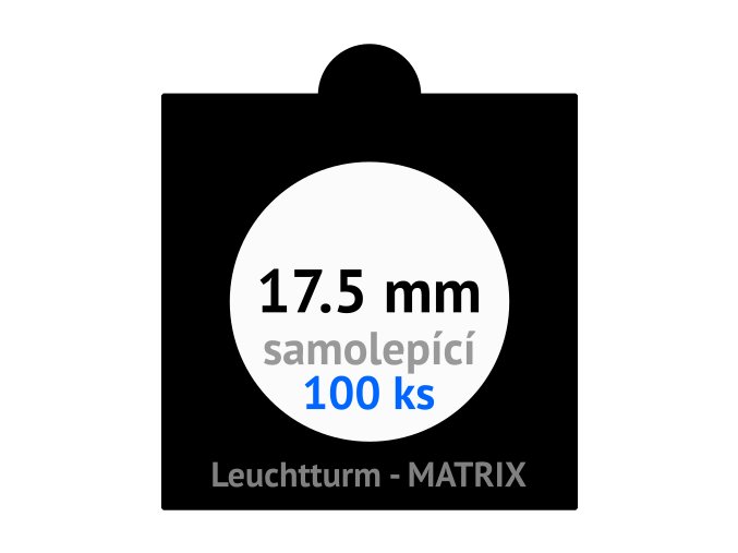 matrix cerne samolepici mincovni ramecky na mince prumer 17 5 mm baleni 25 ks 5x5 cm leuchtturm 361060 lighthouse