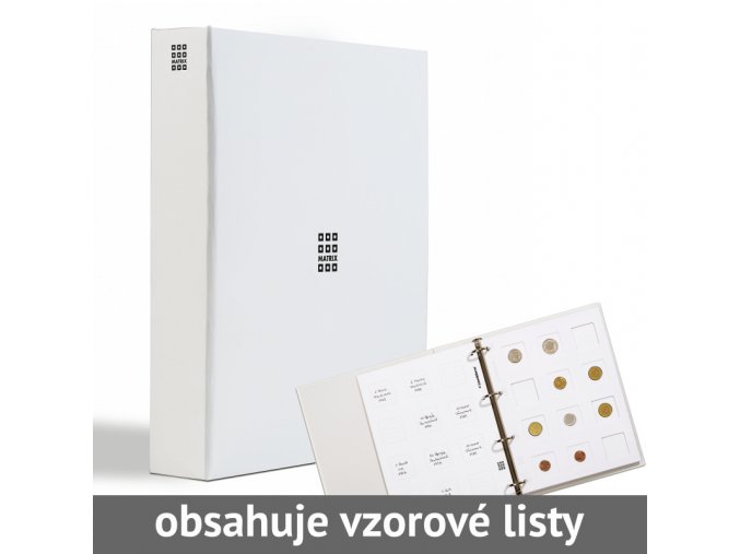 bile mincovni album matrix 5 bilych tabulek pro 60 mincovnich ramecku 50x50 mm leuchtturm 346626 lighthouse