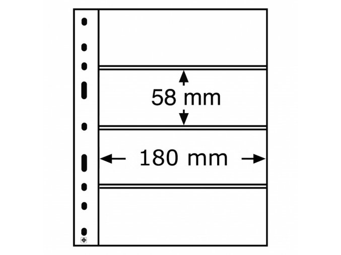 pruhledne albove listy optima 4c cire 4 vodorovne kapsy 180x58 mm obaly optima folie leuchtturm 318071 lighthouse