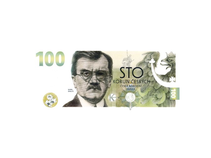cnb 100 kc pametni bankovka k budovani československe meny Karel Englis bankovka 100kc 2022