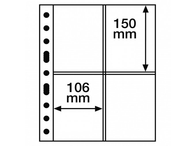 pruhledne tenci albove listy easy grande 2ct SH312 4 kapsy na pohledy certifikaty obaly grande folie leuchtturm 358076 lighthouse