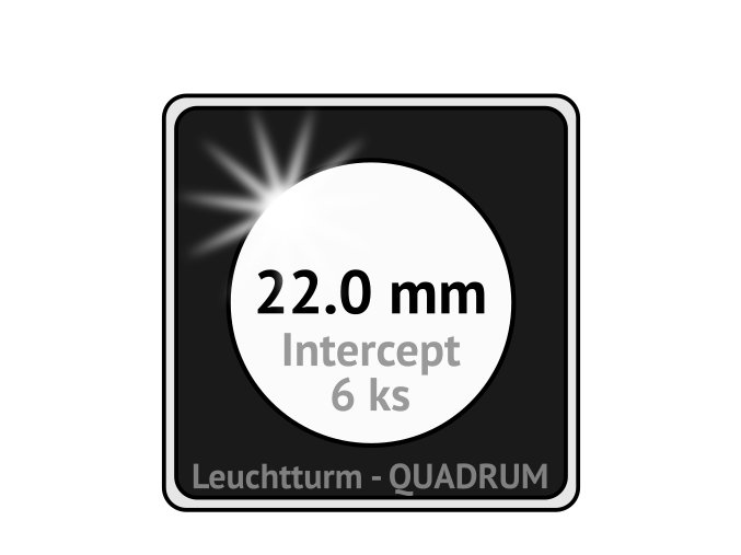 quadrum intercept prumer 22 mm ochranne bublinky 22mm protikorozni ctvercove mincovni kapsle na mince proti oxidaci patine leuchtturm 344147 lighthouse