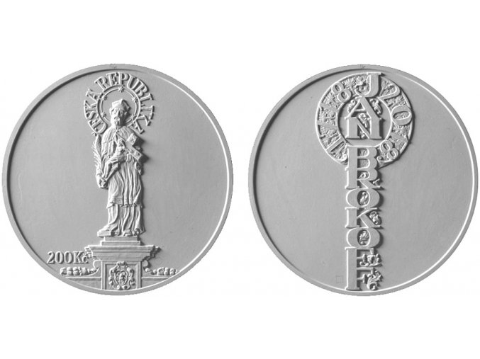 2018 200 kc sadrovy model stribrne pametni mince jan brokoff 300 vyroci umrti asamat baltaev umelecky navrh