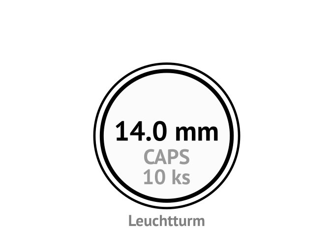 caps 14 mm kruhove kapsle na mince do 14mm mincovni bublinky kulate 10 ks leuchtturm 314071 lighthouse