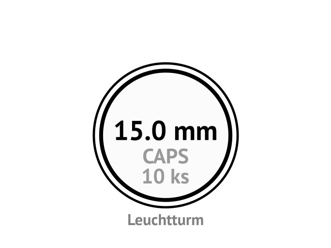 caps 15 mm kruhove kapsle na mince do 15mm mincovni bublinky kulate 10 ks leuchtturm 327665 lighthouse