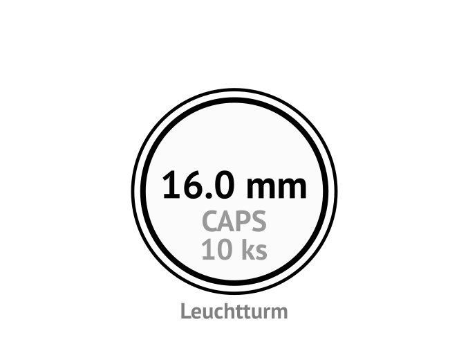 caps 16 mm kruhove kapsle na mince do 16mm mincovni bublinky kulate 10 ks leuchtturm 334752 lighthouse