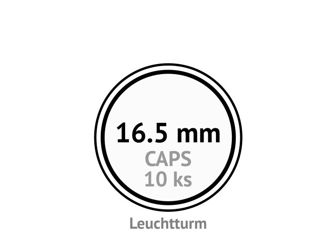 caps 16 5 mm kruhove kapsle na mince mincovni bublinky kulate 10 ks leuchtturm 331022 lighthouse
