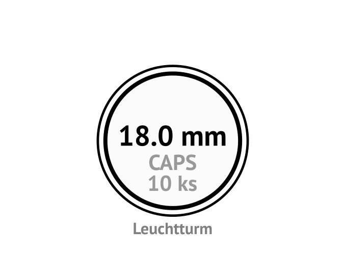 caps 18 mm kruhove kapsle na mince do 18mm mincovni bublinky kulate 10 ks leuchtturm 330328 lighthouse