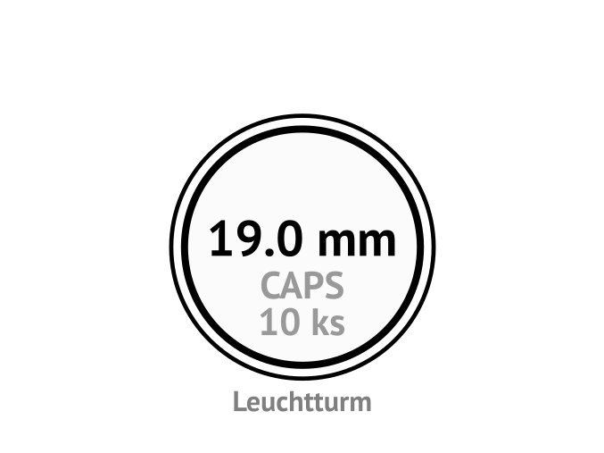 caps 19 mm kruhove kapsle na mince do 19mm mincovni bublinky kulate 10 ks leuchtturm 337551 lighthouse