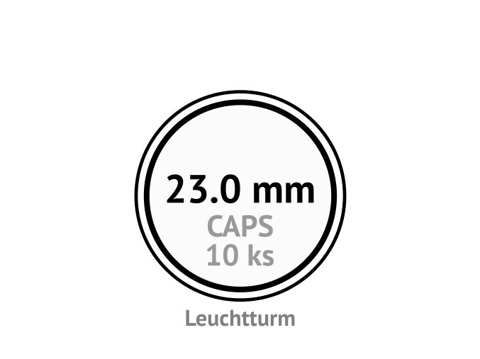 caps 23 mm kruhove kapsle na mince do 23mm mincovni bublinky kulate 10 ks leuchtturm 314782 lighthouse