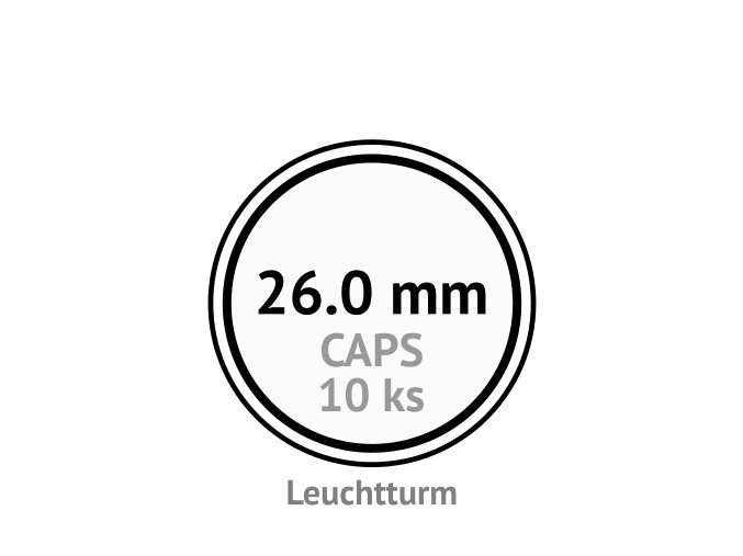 caps 26 mm kruhove kapsle na mince do 26mm mincovni bublinky kulate 10 ks leuchtturm 309404 lighthouse