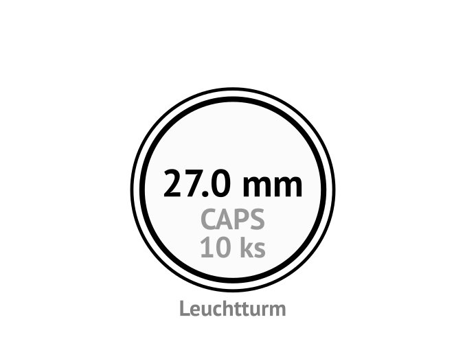caps 27 mm kruhove kapsle na mince do 27mm mincovni bublinky kulate 10 ks leuchtturm 337997 lighthouse