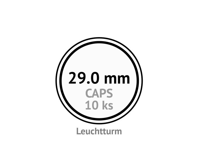 caps 29 mm kruhove kapsle na mince do 29mm mincovni bublinky kulate 10 ks leuchtturm 303522 lighthouse