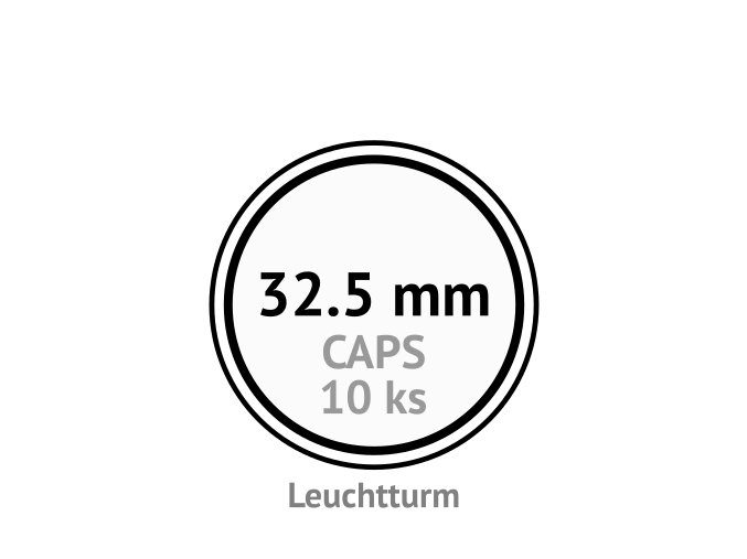 caps 32 5 mm kruhove kapsle na mince mincovni bublinky kulate 10 ks leuchtturm 308039 lighthouse