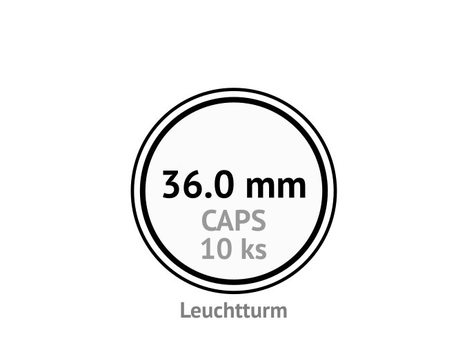 caps 36 mm kruhove kapsle na mince do 36mm mincovni bublinky kulate 10 ks leuchtturm 330757 lighthouse