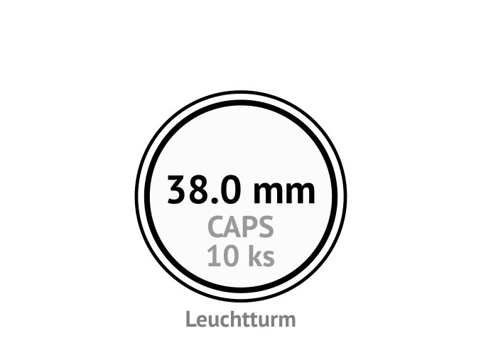 caps 38 mm kruhove kapsle na mince do 38mm mincovni bublinky kulate 10 ks leuchtturm 327110 lighthouse