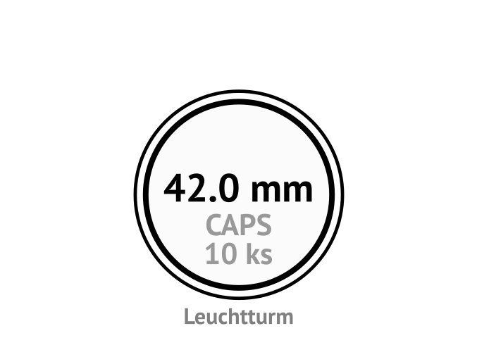 caps 42 mm kruhove kapsle na mince do 42mm mincovni bublinky kulate 10 ks leuchtturm 318006 lighthouse