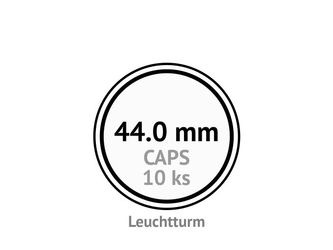 caps 44 mm kruhove kapsle na mince do 44mm mincovni bublinky kulate 10 ks leuchtturm 315637 lighthouse