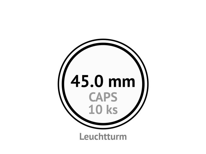 caps 45 mm kruhove kapsle na mince do 45mm mincovni bublinky kulate 10 ks leuchtturm 303660 lighthouse