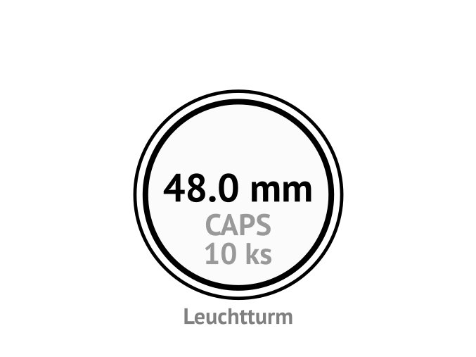 caps 48 mm kruhove kapsle na mince do 48mm mincovni bublinky kulate 10 ks leuchtturm 325865 lighthouse