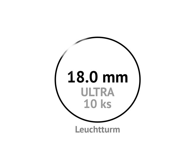 ultra 18 mm kruhove kapsle na mince do 18mm mincovni bublinky kulate 10 ks ultra premium leuchtturm 345019 lighthouse