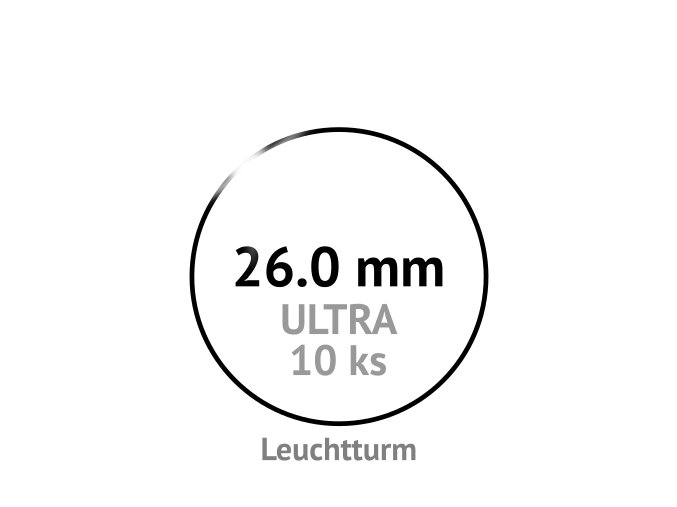 ultra 26 mm kruhove kapsle na mince do 26mm mincovni bublinky kulate 10 ks ultra premium leuchtturm 345007 lighthouse