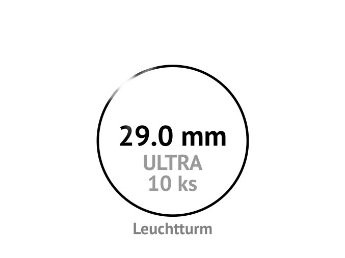 ultra 29 mm kruhove kapsle na mince do 29mm mincovni bublinky kulate 10 ks ultra premium leuchtturm 345035 lighthouse