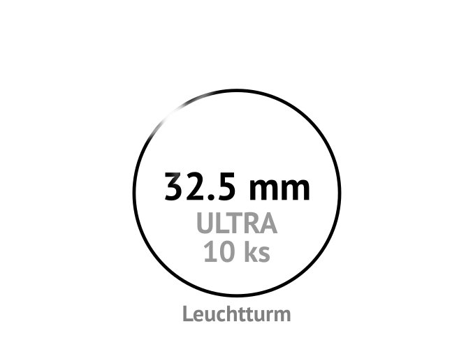 ultra 32 5 mm kruhove kapsle na mince do 32 5 mm mincovni bublinky kulate 10 ks ultra premium leuchtturm 345040 lighthouse