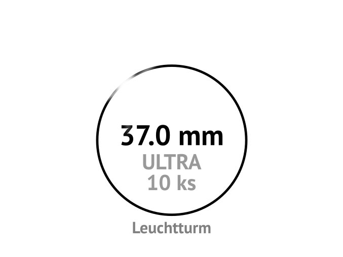 ultra 37 mm kruhove kapsle na mince do 37mm mincovni bublinky kulate 10 ks ultra premium leuchtturm 345045 lighthouse