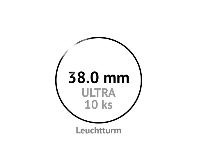 ultra 38 mm kruhove kapsle na mince do 38mm mincovni bublinky kulate 10 ks ultra premium leuchtturm 345046 lighthouse