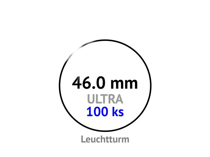 ultra 46 mm kruhove kapsle na mince do 46mm mincovni bublinky kulate 100 ks ultra premium leuchtturm 361326 lighthouse