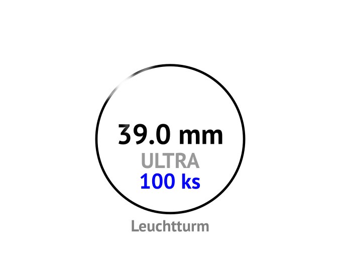 ultra 39 mm kruhove kapsle na mince do 39mm mincovni bublinky kulate 100 ks ultra premium leuchtturm 361332 lighthouse