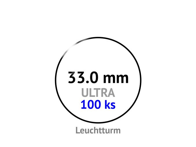 ultra 33 mm kruhove kapsle na mince do 33mm mincovni bublinky kulate 100 ks ultra premium leuchtturm 361331 lighthouse