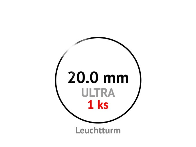 ultra 20 mm kruhova kapsle na mince do 20mm 1ks mincovni bublinka kulata 1 ks ultra premium leuchtturm 345022 1 lighthouse