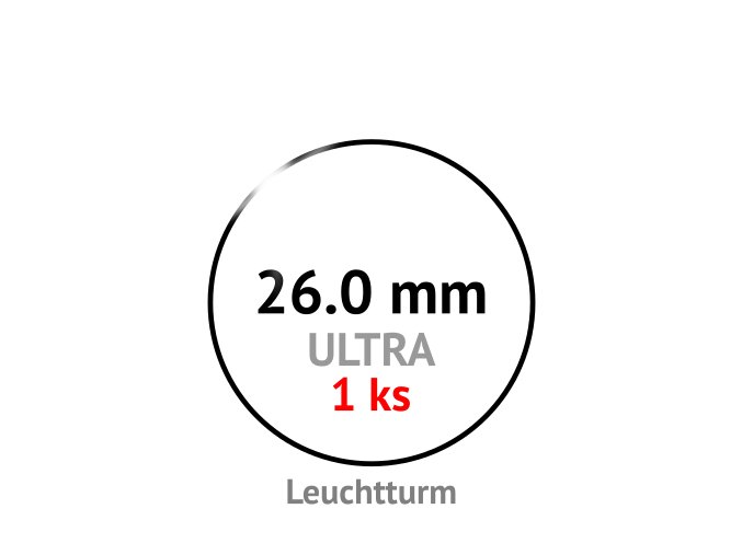 ultra 26 mm kruhova kapsle na mince do 26mm 1ks mincovni bublinka kulata 1 ks ultra premium leuchtturm 345007 1 lighthouse