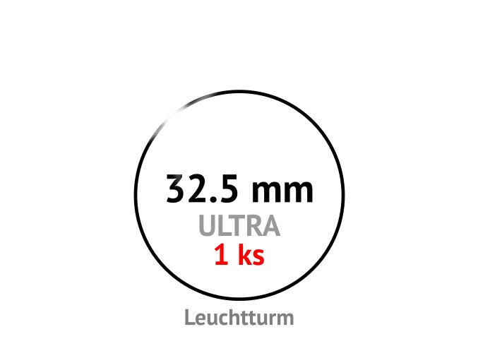 ultra 32 5 mm kruhova kapsle na mince do 32 5 mm 1ks mincovni bublinka kulata 1 ks ultra premium leuchtturm 345040 1 lighthouse