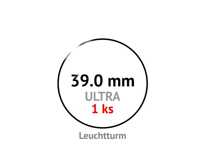 ultra 39 mm kruhova kapsle na mince do 39mm 1ks mincovni bublinka kulata 1 ks ultra premium leuchtturm 345047 1 lighthouse
