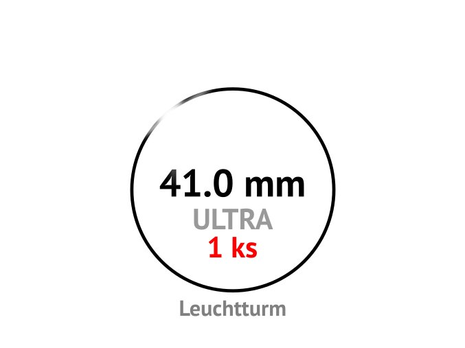 ultra 41 mm kruhova kapsle na mince do 41mm 1ks mincovni bublinka kulata 1 ks ultra premium leuchtturm 345049 1 lighthouse