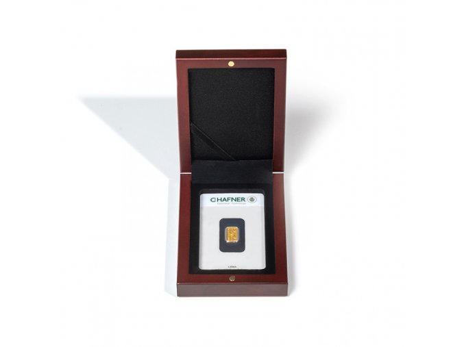 volterra gold drevena etue krabicka na zlaty slitek argor heraeus pamp fortuna 54x86mm leuchtturm 362498 lighthouse